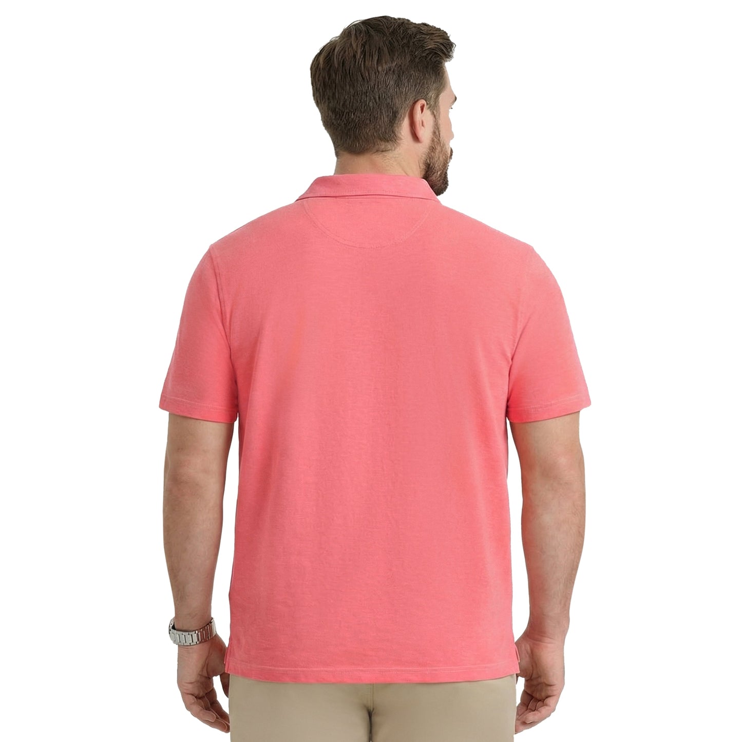 Izod BIG & TALL DOCKSIDE SLUB S/S POLO - HOLLY BERRY