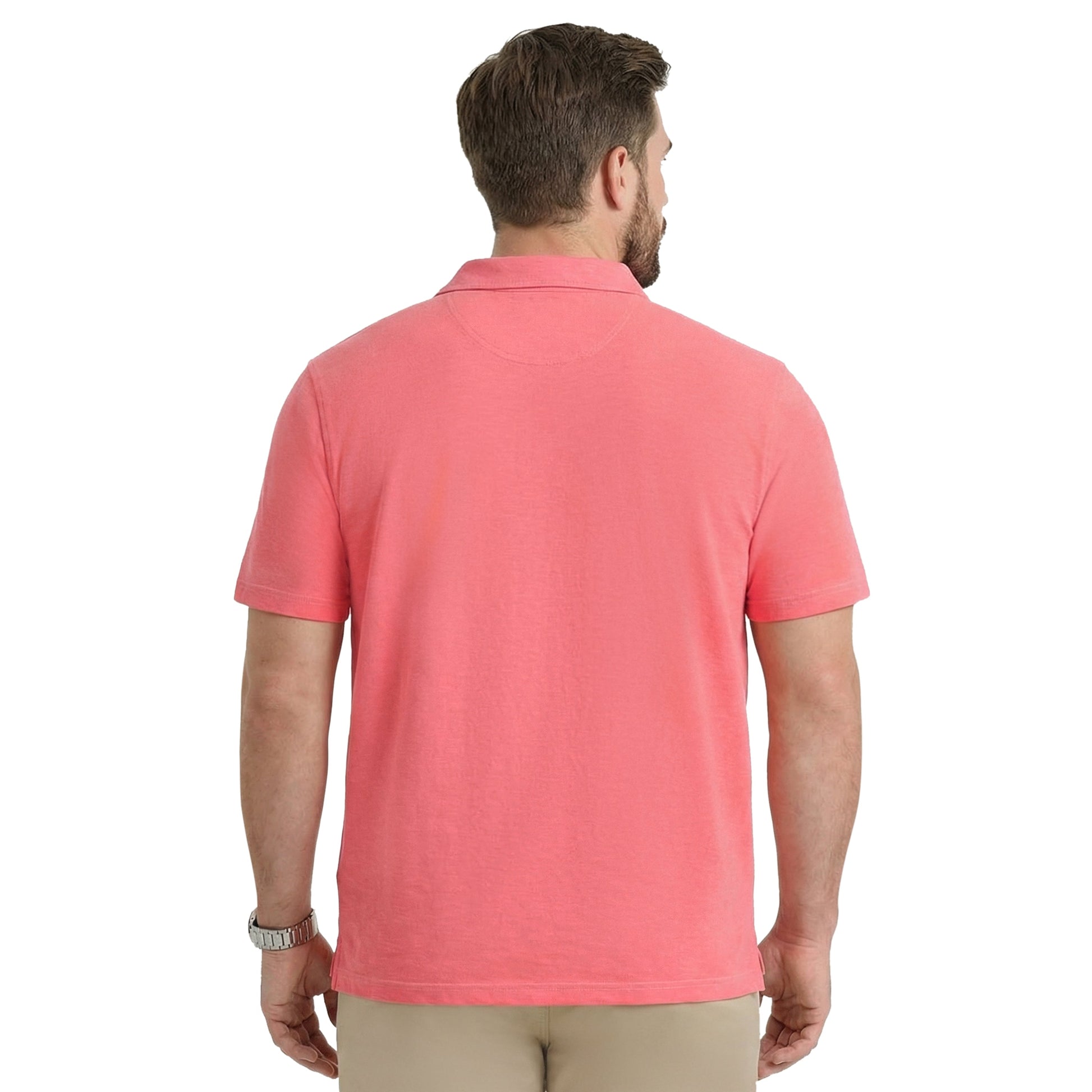 Izod BIG & TALL DOCKSIDE SLUB S/S POLO - HOLLY BERRY