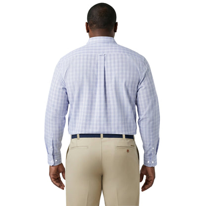 Izod BIG & TALL PERFORMANCE COMFORT L/S BUTTON-DOWN SHIRT - CHAMBRAY BLUE