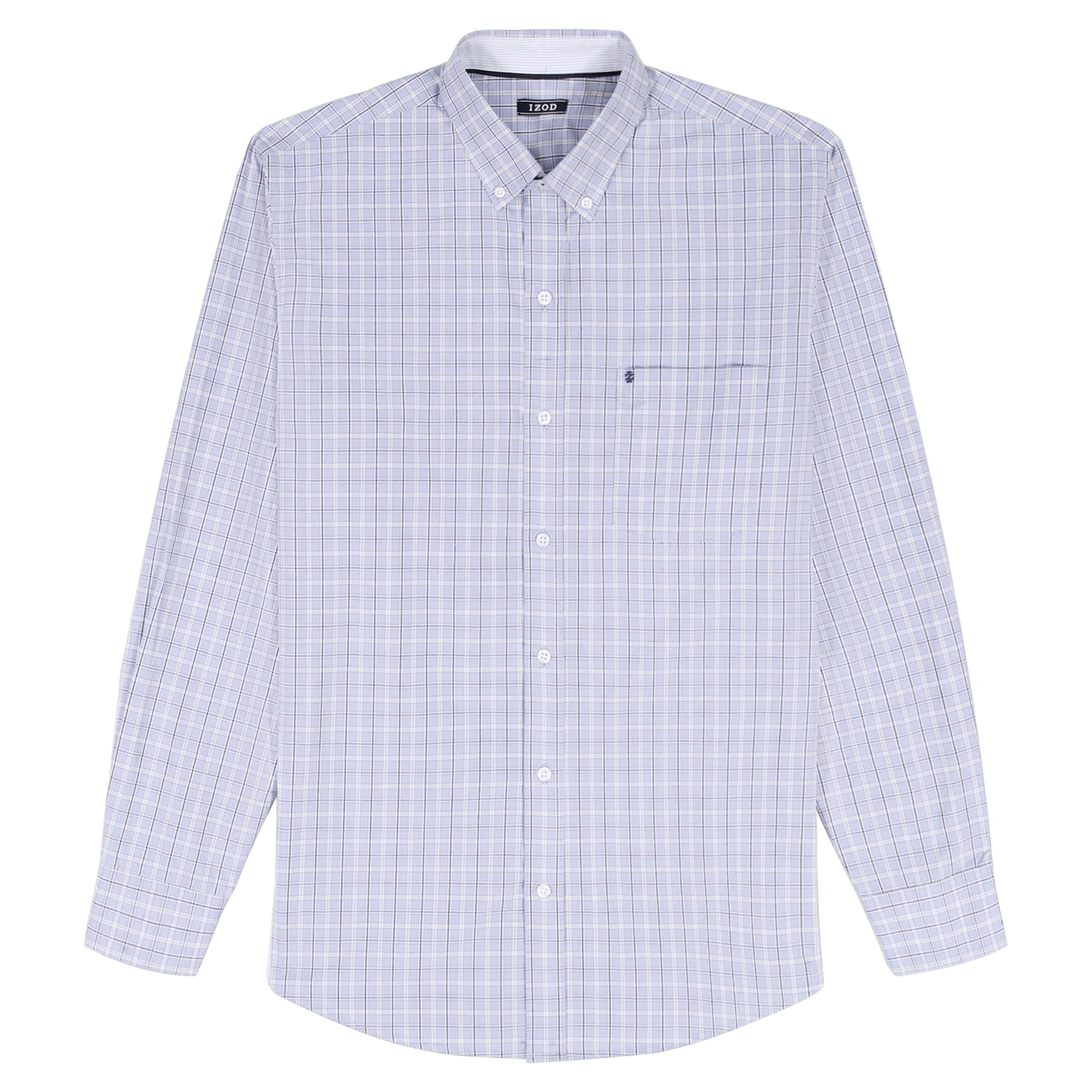 Izod BIG & TALL PERFORMANCE COMFORT L/S BUTTON-DOWN SHIRT - CHAMBRAY BLUE