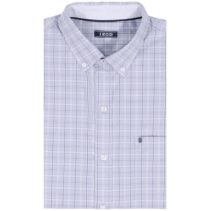 Izod BIG & TALL PERFORMANCE COMFORT L/S BUTTON-DOWN SHIRT - CHAMBRAY BLUE