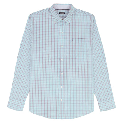 Izod BIG & TALL PERFORMANCE COMFORT L/S BUTTON-DOWN SHIRT - TANAGER TURQUOI