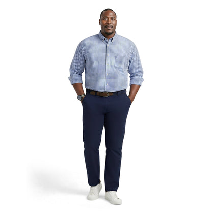 Izod BIG & TALL PERFORMANCE COMFORT L/S BUTTON-DOWN SHIRT - REGATTA