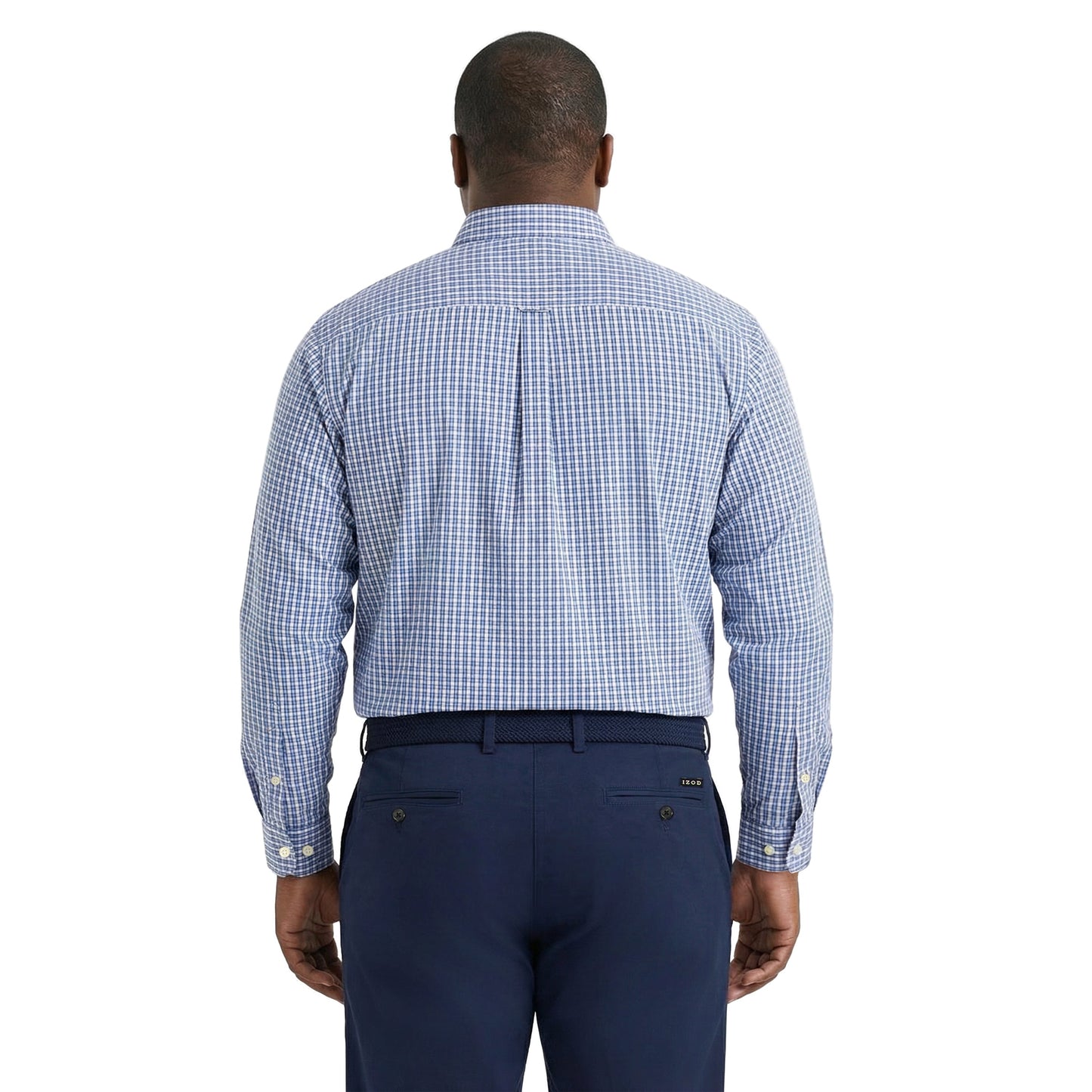 Izod BIG & TALL PERFORMANCE COMFORT L/S BUTTON-DOWN SHIRT - REGATTA