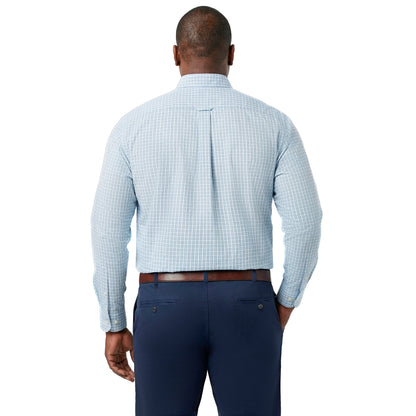 Izod BIG & TALL PERFORMANCE COMFORT L/S BUTTON-DOWN SHIRT - MILKY BLUE