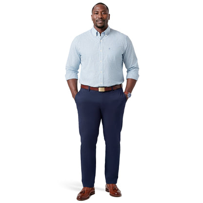 Izod BIG & TALL PERFORMANCE COMFORT L/S BUTTON-DOWN SHIRT - MILKY BLUE
