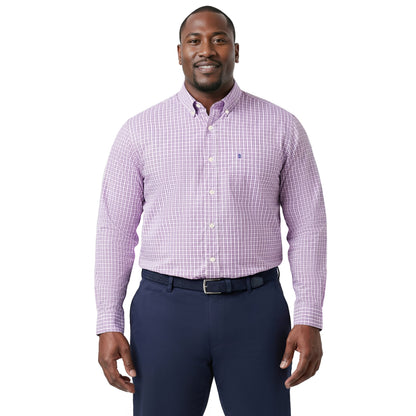 Izod BIG & TALL PERFORMANCE COMFORT L/S BUTTON-DOWN SHIRT - ENGLISH LAVENDE