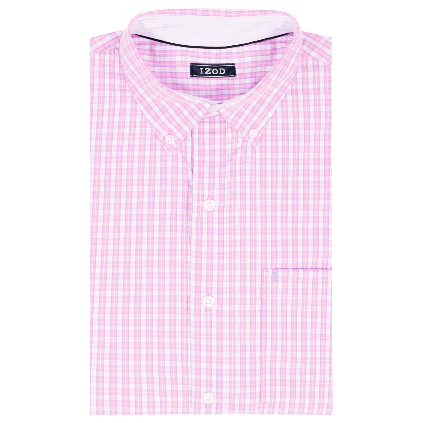Izod BIG & TALL PERFORMANCE COMFORT L/S BUTTON-DOWN SHIRT - PINK LEMONADE