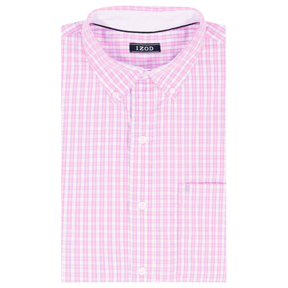 Izod BIG & TALL PERFORMANCE COMFORT L/S BUTTON-DOWN SHIRT - PINK LEMONADE