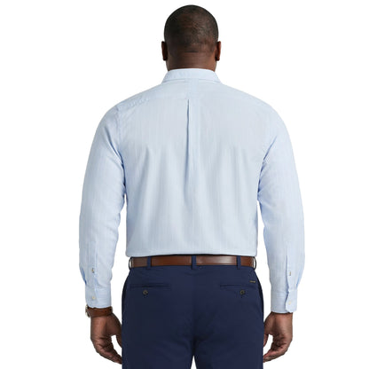 Izod BIG & TALL LUXURY SPORT L/S BUTTON-DOWN SHIRT - CHAMBRAY BLUE
