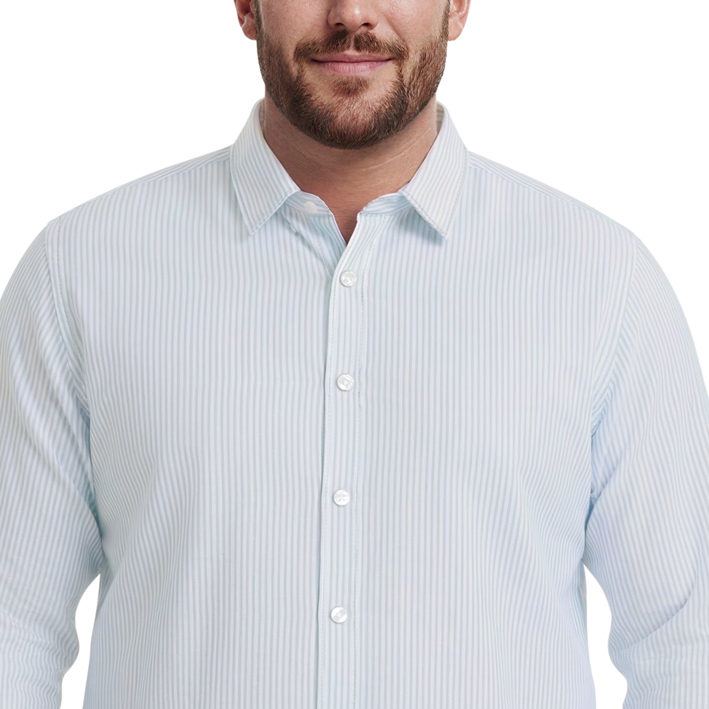 Izod BIG & TALL LUXURY SPORT L/S BUTTON-DOWN SHIRT - WASABI