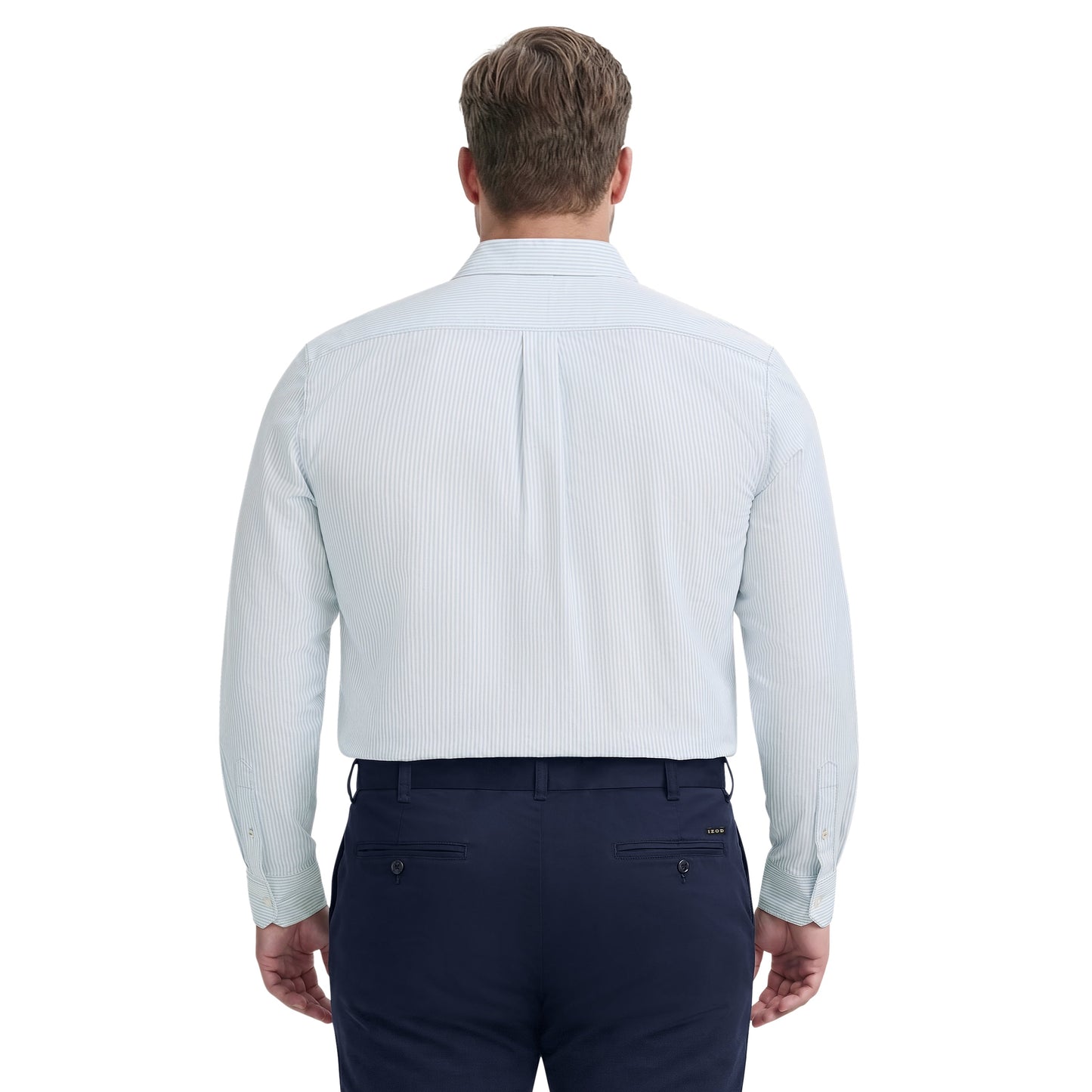 Izod BIG & TALL LUXURY SPORT L/S BUTTON-DOWN SHIRT - WASABI