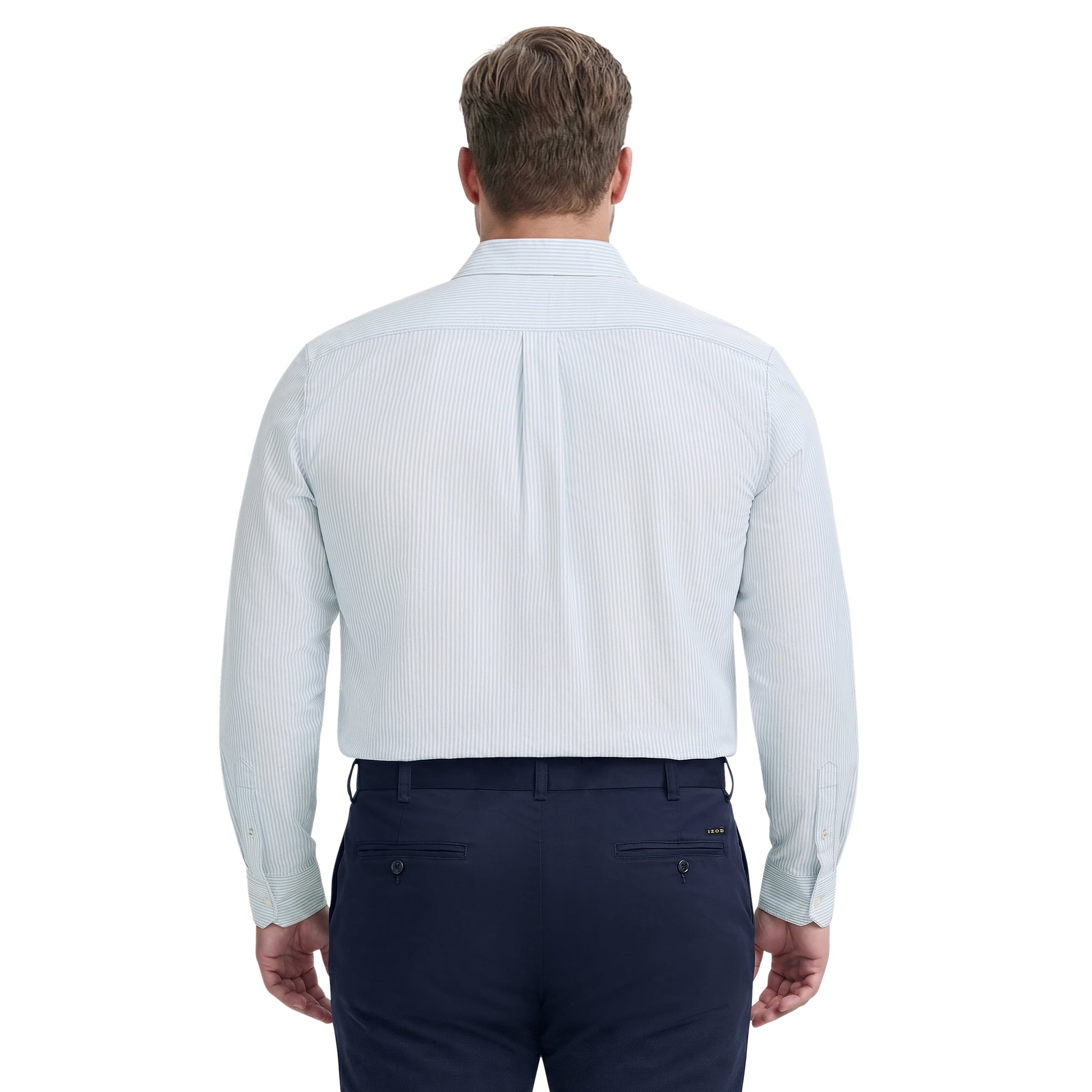 Izod BIG & TALL LUXURY SPORT L/S BUTTON-DOWN SHIRT - WASABI