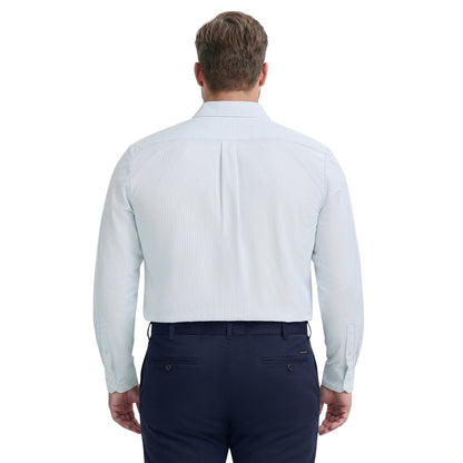 Izod BIG & TALL LUXURY SPORT L/S BUTTON-DOWN SHIRT - WASABI