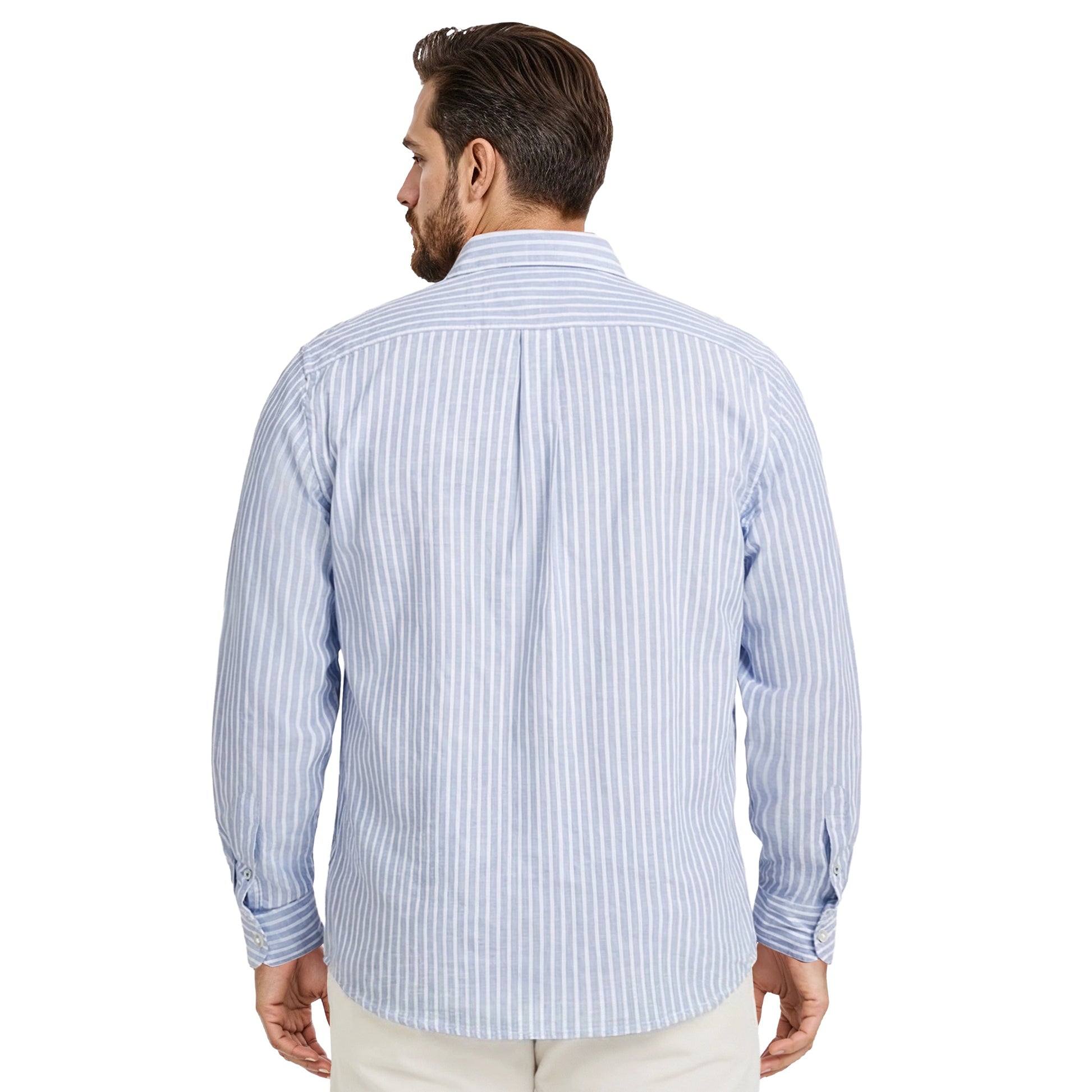 Izod BIG & TALL LUXURY SPORT L/S BUTTON-DOWN SHIRT - REGATTA