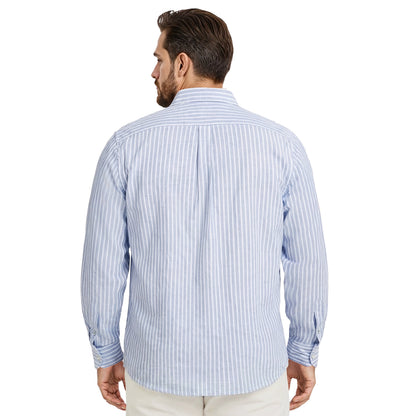 Izod BIG & TALL LUXURY SPORT L/S BUTTON-DOWN SHIRT - REGATTA