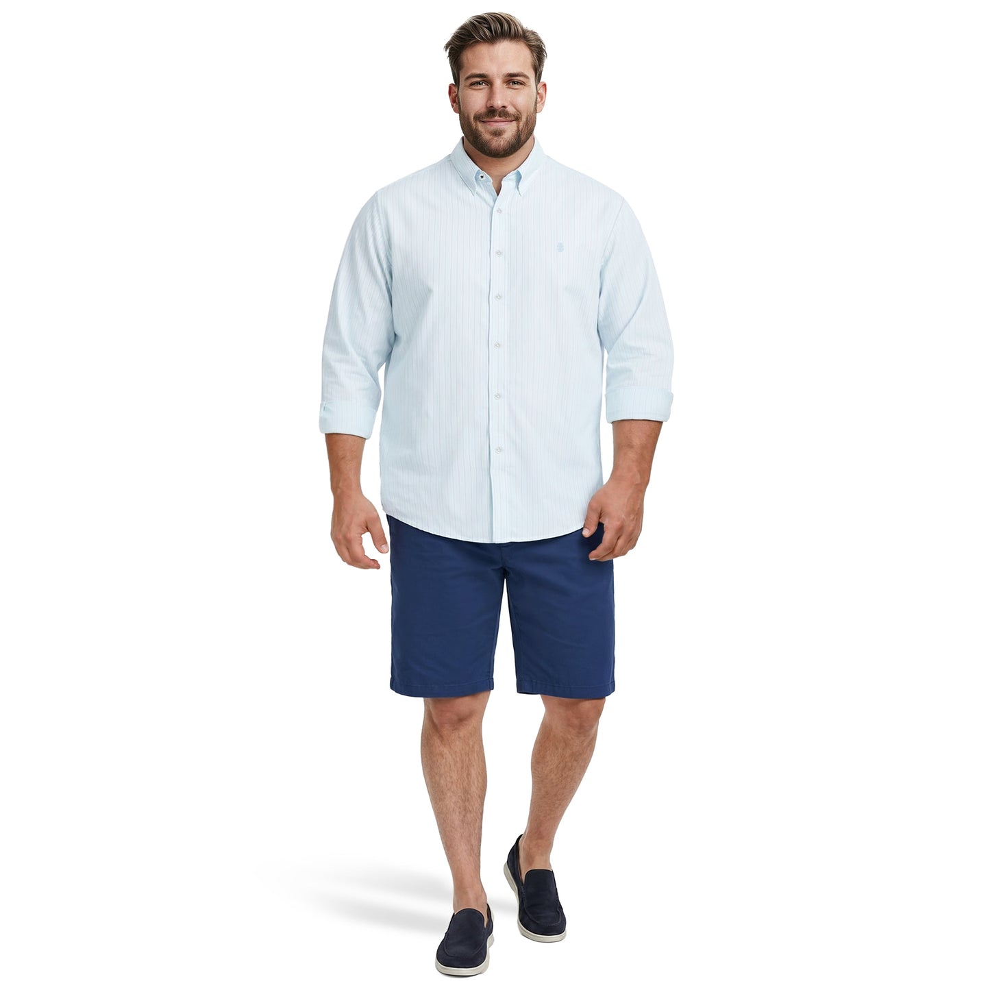 Izod BIG & TALL LUXURY SPORT L/S BUTTON-DOWN SHIRT - TANAGER TURQUOISE