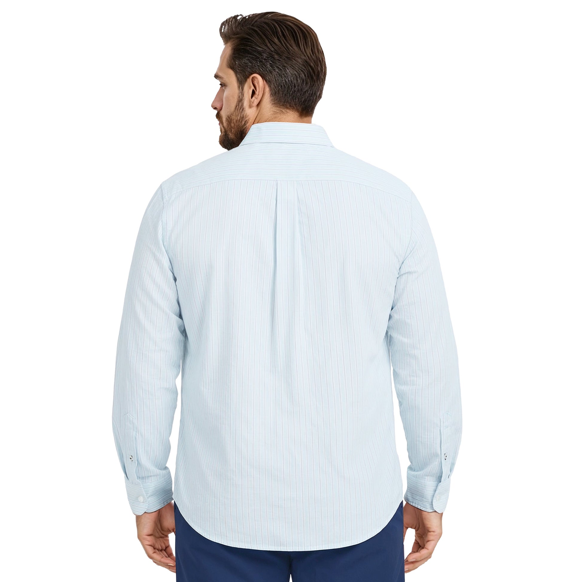 Izod BIG & TALL LUXURY SPORT L/S BUTTON-DOWN SHIRT - TANAGER TURQUOISE