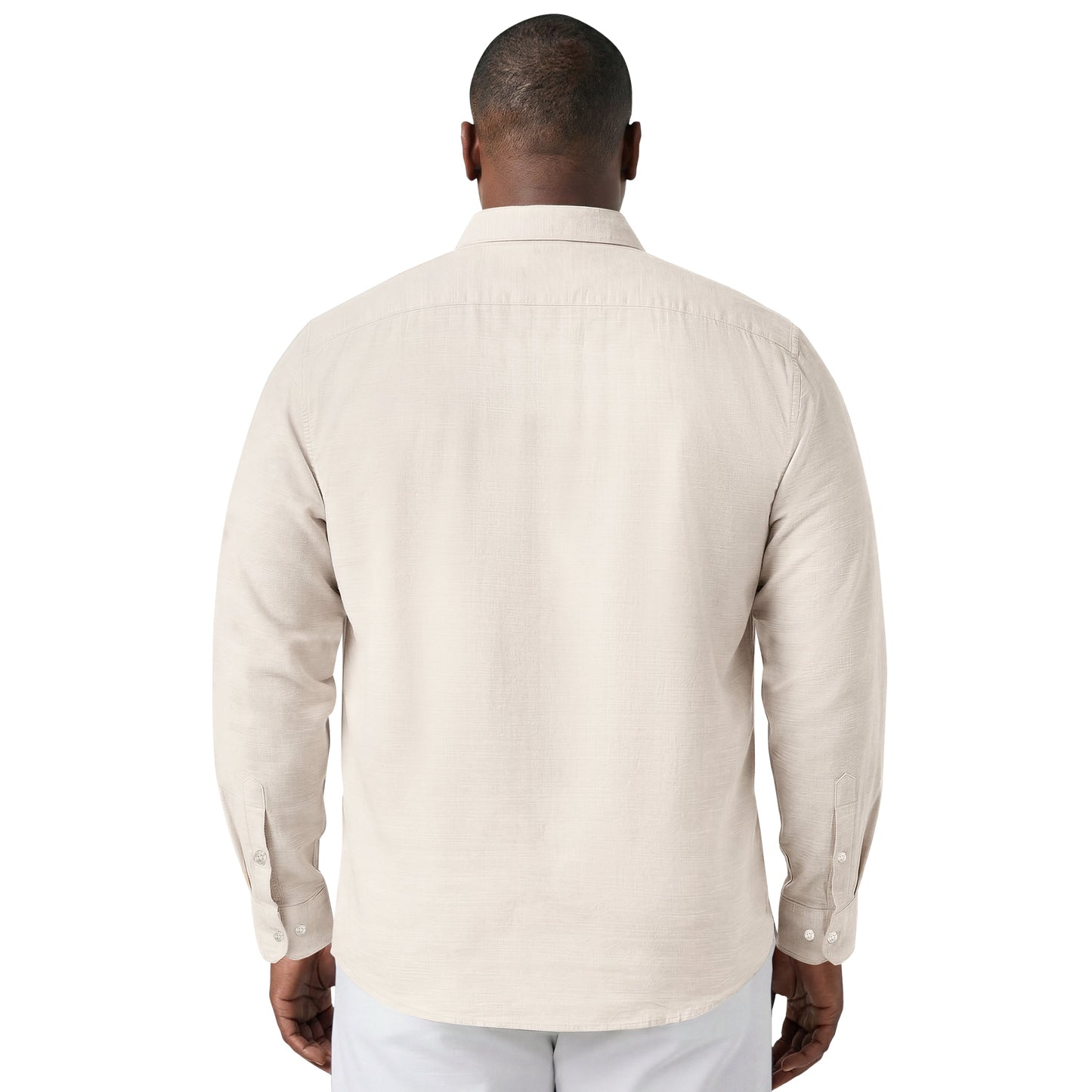 Izod BIG & TALL LUXURY SPORT L/S BUTTON-DOWN SHIRT - CROCKERY
