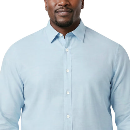 Izod BIG & TALL LUXURY SPORT L/S BUTTON-DOWN SHIRT - MILKY BLUE