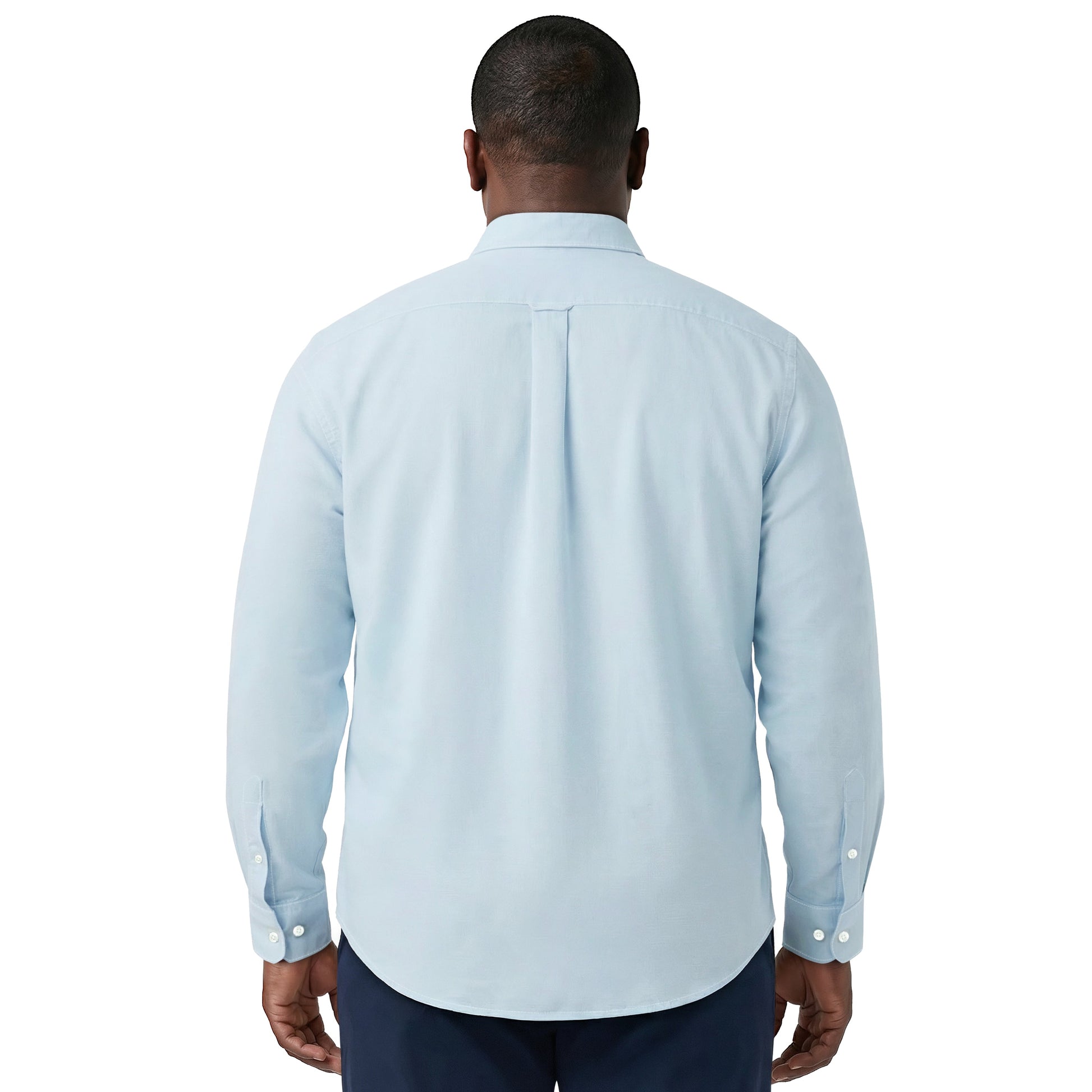 Izod BIG & TALL LUXURY SPORT L/S BUTTON-DOWN SHIRT - MILKY BLUE