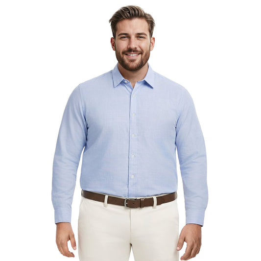 Izod BIG & TALL LUXURY SPORT L/S BUTTON-DOWN SHIRT - REGATTA