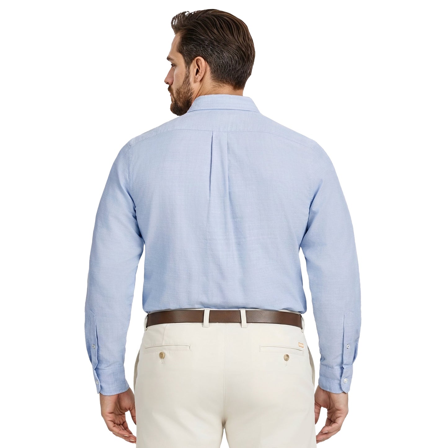 Izod BIG & TALL LUXURY SPORT L/S BUTTON-DOWN SHIRT - REGATTA