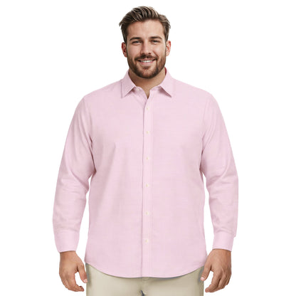 Izod BIG & TALL LUXURY SPORT L/S BUTTON-DOWN SHIRT - PASTEL LILAC