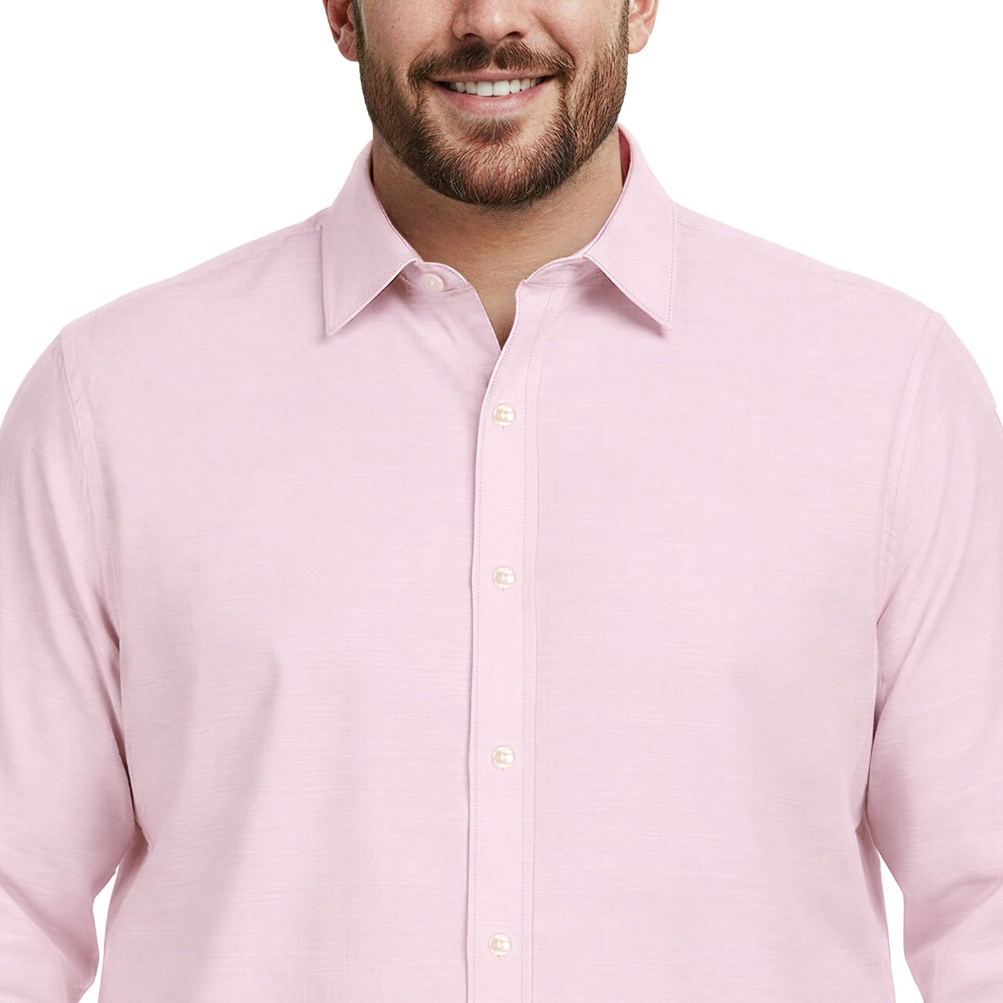 Izod BIG & TALL LUXURY SPORT L/S BUTTON-DOWN SHIRT - PASTEL LILAC