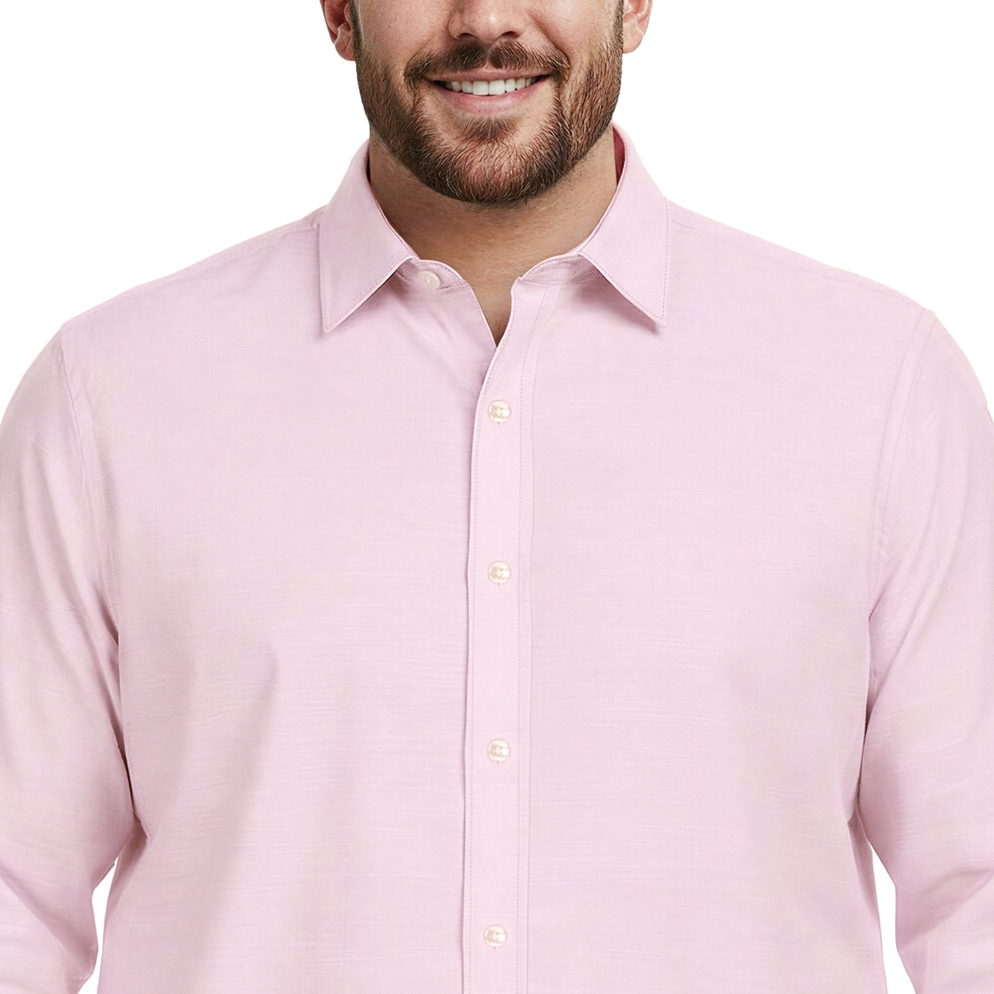 Izod BIG & TALL LUXURY SPORT L/S BUTTON-DOWN SHIRT - PASTEL LILAC