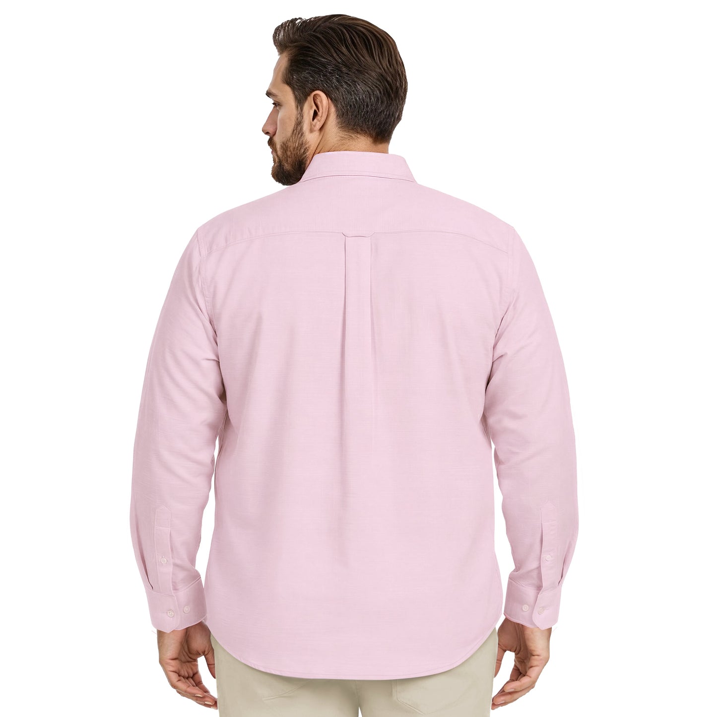 Izod BIG & TALL LUXURY SPORT L/S BUTTON-DOWN SHIRT - PASTEL LILAC