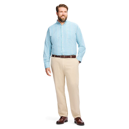Izod Big & Tall Performance Comfort L/S Shirt - Wasabi