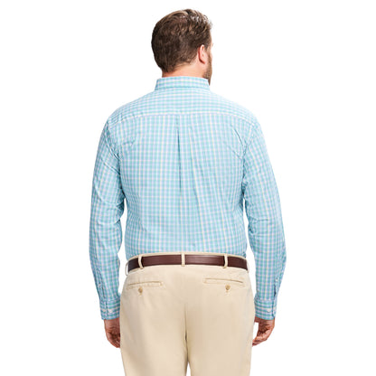 Izod Big & Tall Performance Comfort L/S Shirt - Wasabi