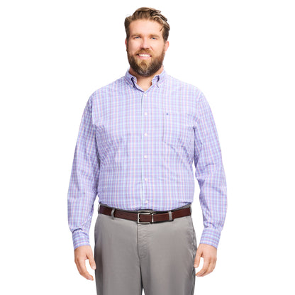 Izod Big & Tall Performance Comfort L/S Shirt - English Lavender