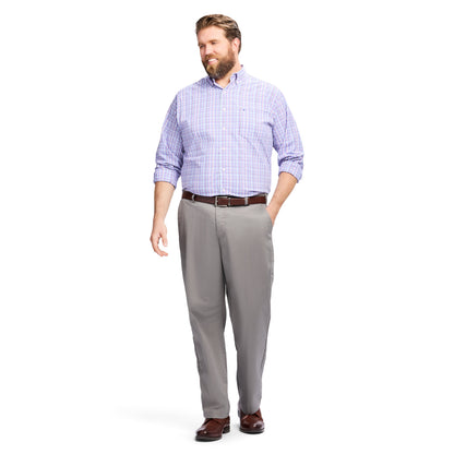 Izod Big & Tall Performance Comfort L/S Shirt - English Lavender