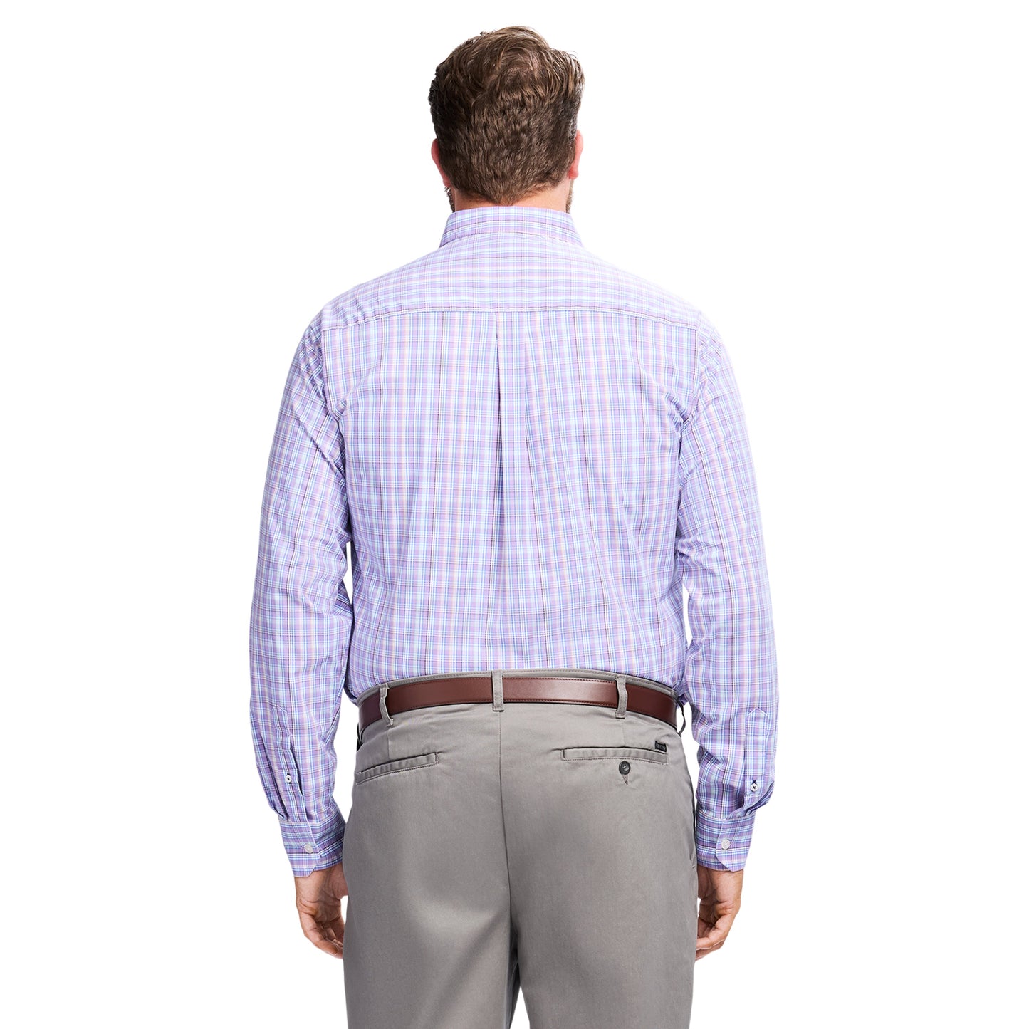 Izod Big & Tall Performance Comfort L/S Shirt - English Lavender