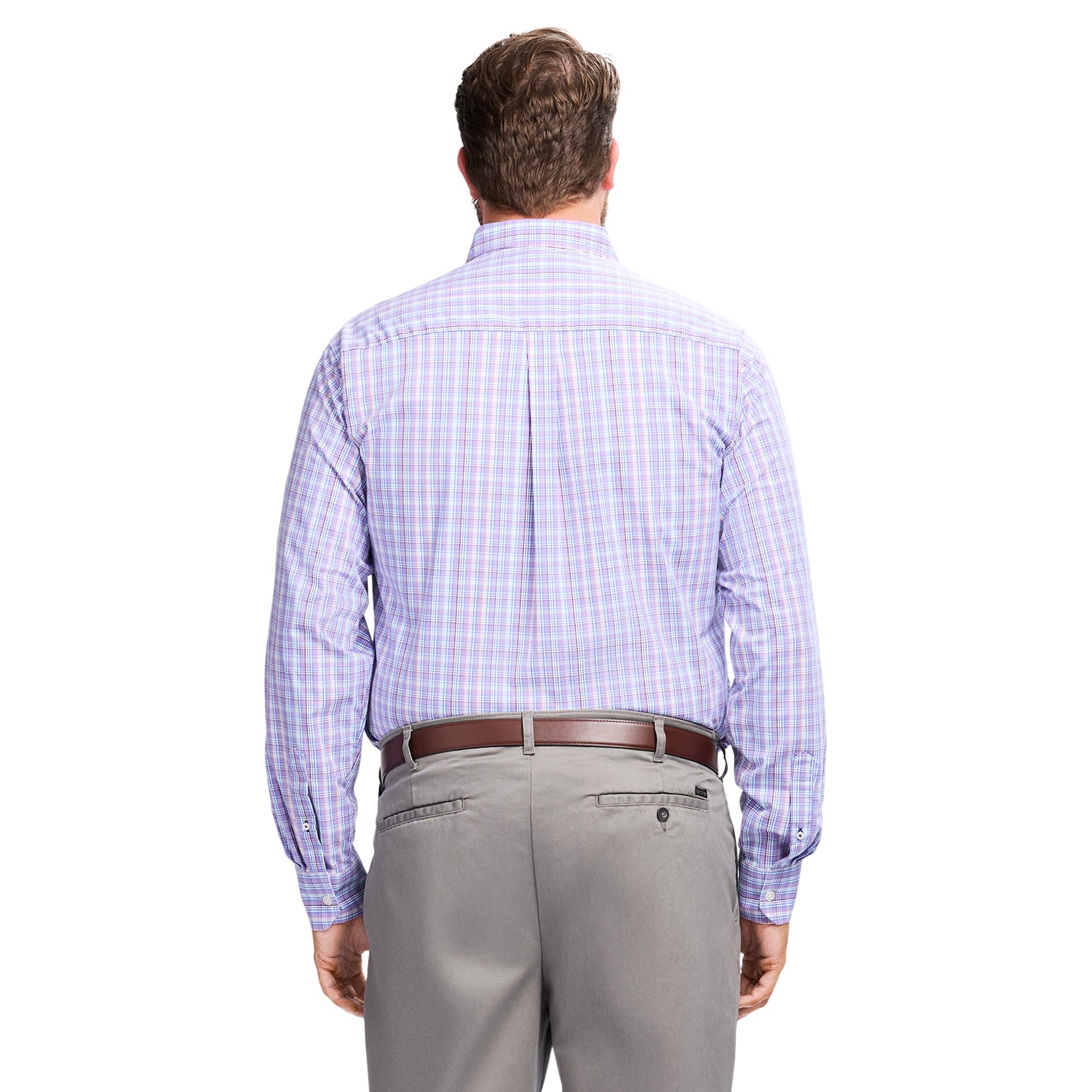 Izod Big & Tall Performance Comfort L/S Shirt - English Lavender