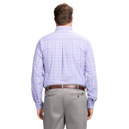 Izod Big & Tall Performance Comfort L/S Shirt - English Lavender