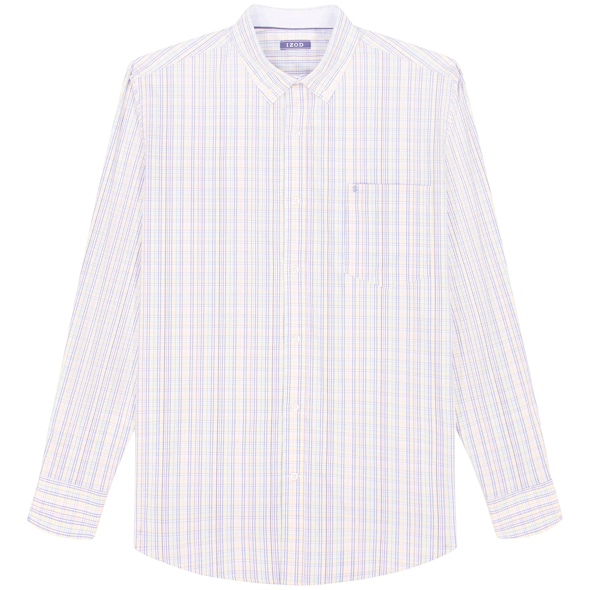 Izod Big & Tall Performance Comfort L/S Shirt - Lemon Meringue