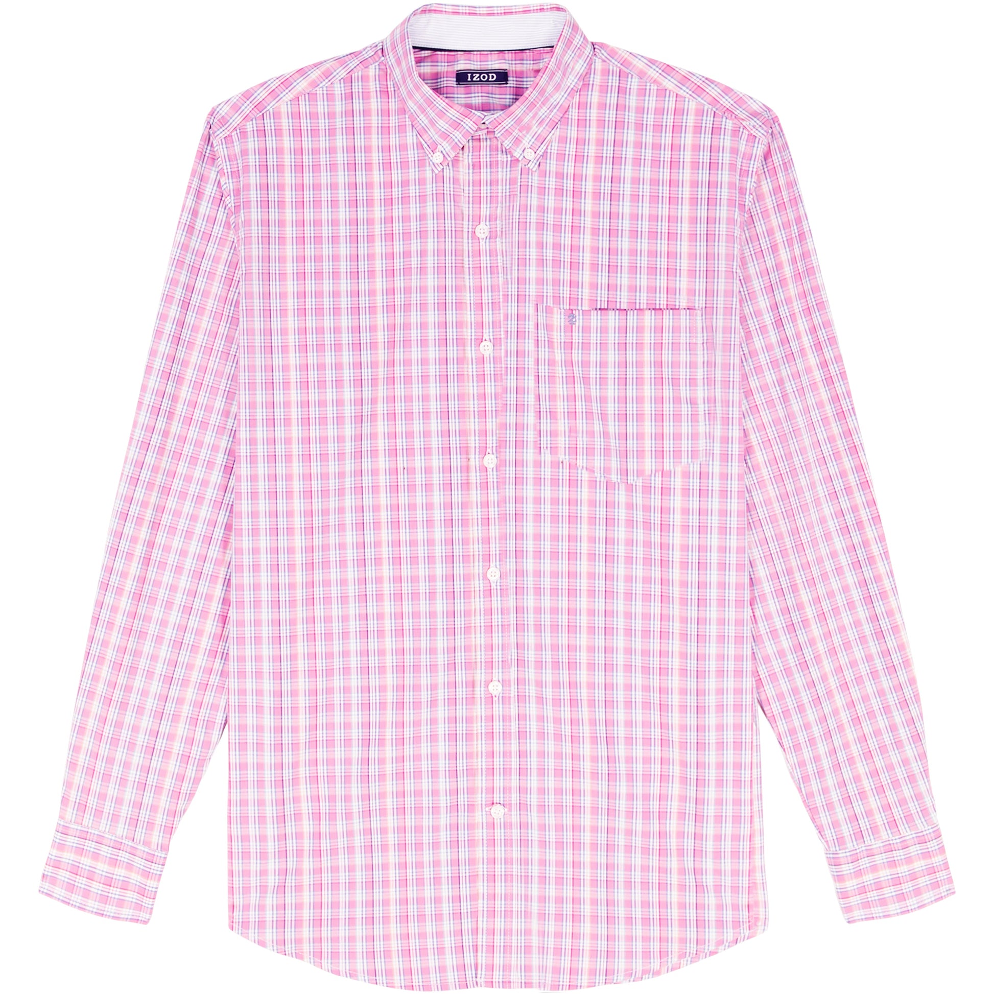 Izod Big & Tall Performance Comfort L/S Shirt - Pink Lemonade