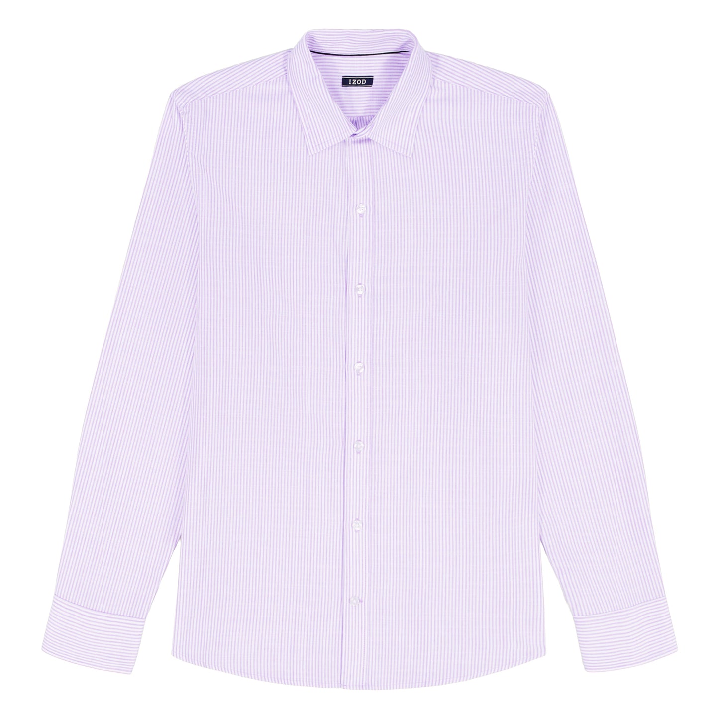 Izod BIG & TALL LUXURY SPORT L/S STRIPED SHIRT - PASTEL LILAC