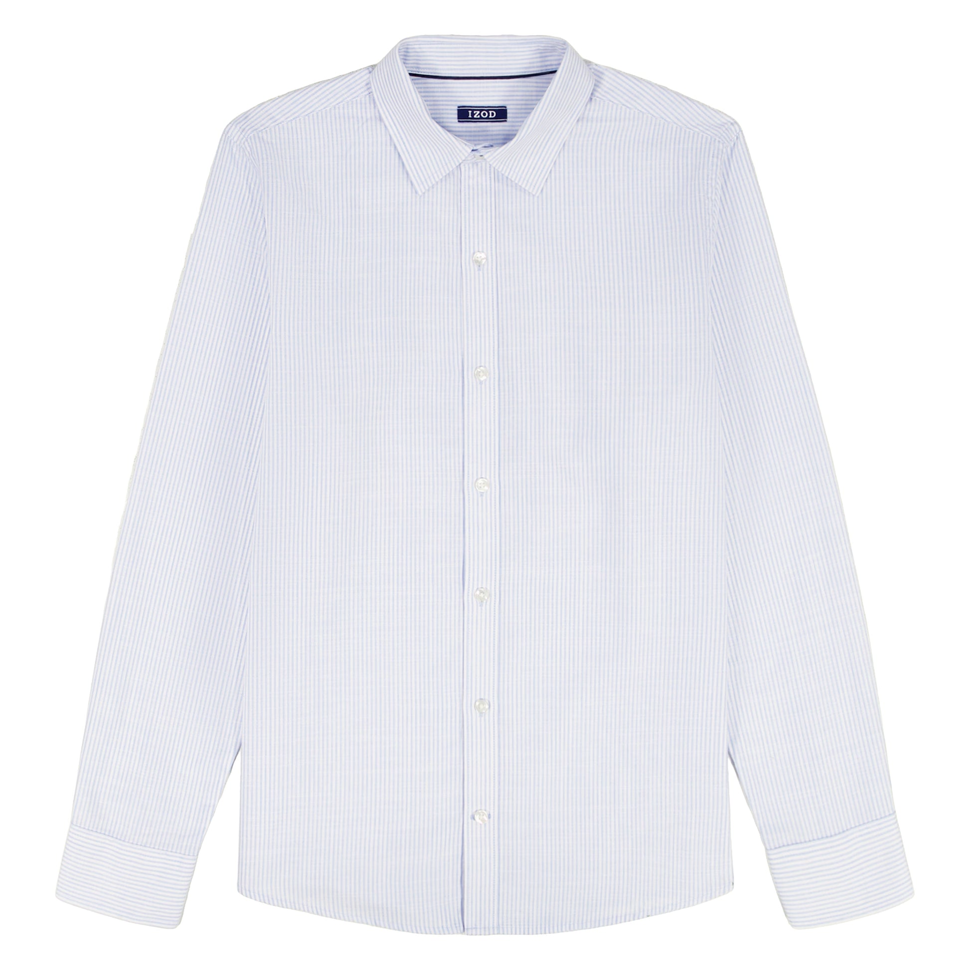 Izod BIG & TALL LUXURY SPORT L/S STRIPED SHIRT - PLACID BLUE