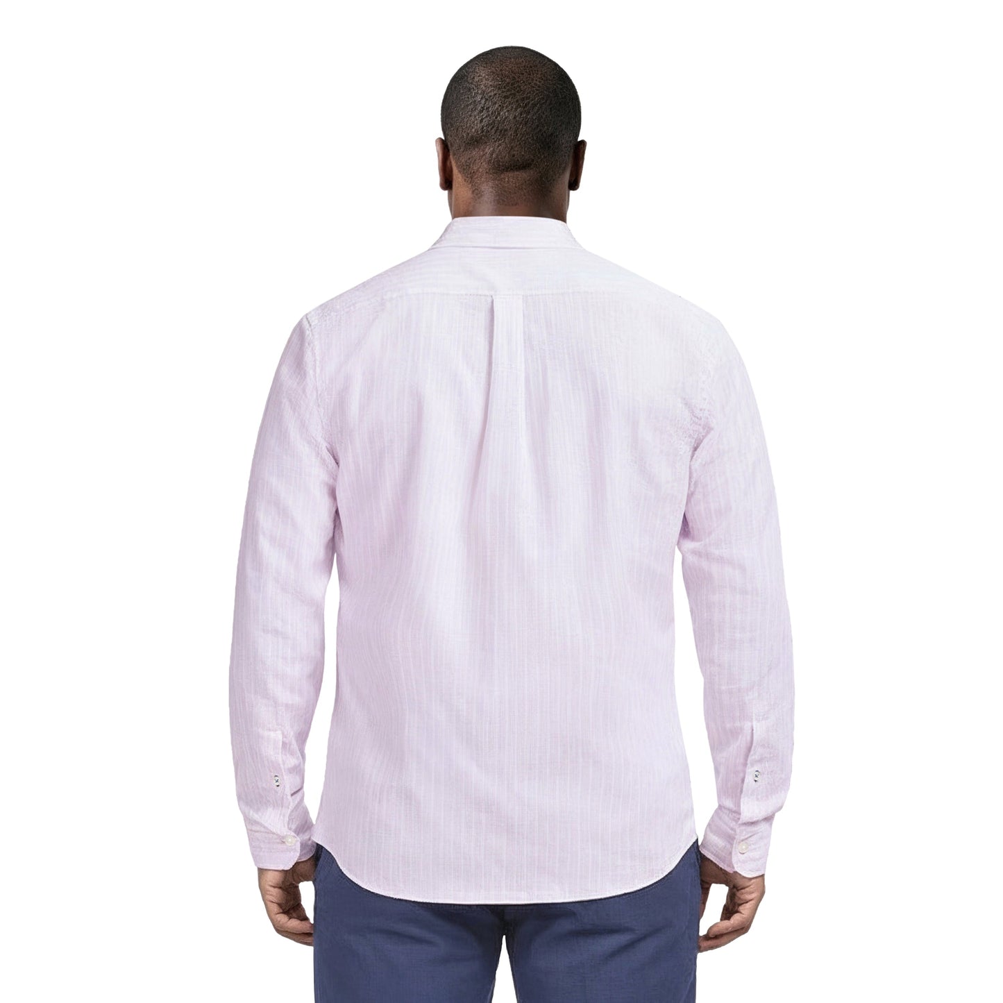 Izod BIG & TALL LUXURY SPORT L/S STRIPED SHIRT - ROSE SHADOW