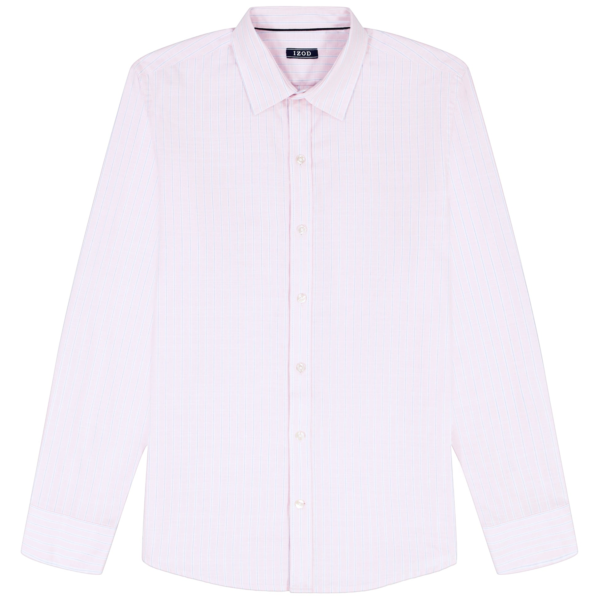Izod BIG & TALL LUXURY SPORT L/S STRIPED SHIRT - ROSE SHADOW