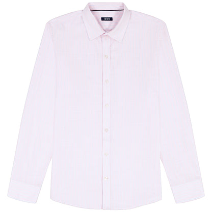 Izod BIG & TALL LUXURY SPORT L/S STRIPED SHIRT - ROSE SHADOW
