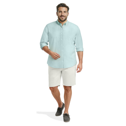 Izod BIG & TALL LUXURY SPORT L/S SHIRT - WASABI