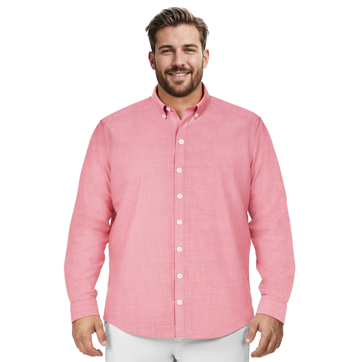 Izod BIG & TALL LUXURY SPORT L/S SHIRT - HOLLY BERRY