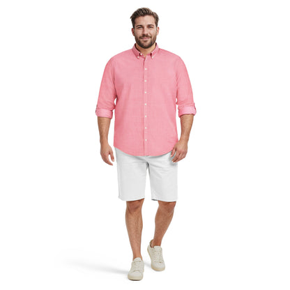 Izod BIG & TALL LUXURY SPORT L/S SHIRT - HOLLY BERRY
