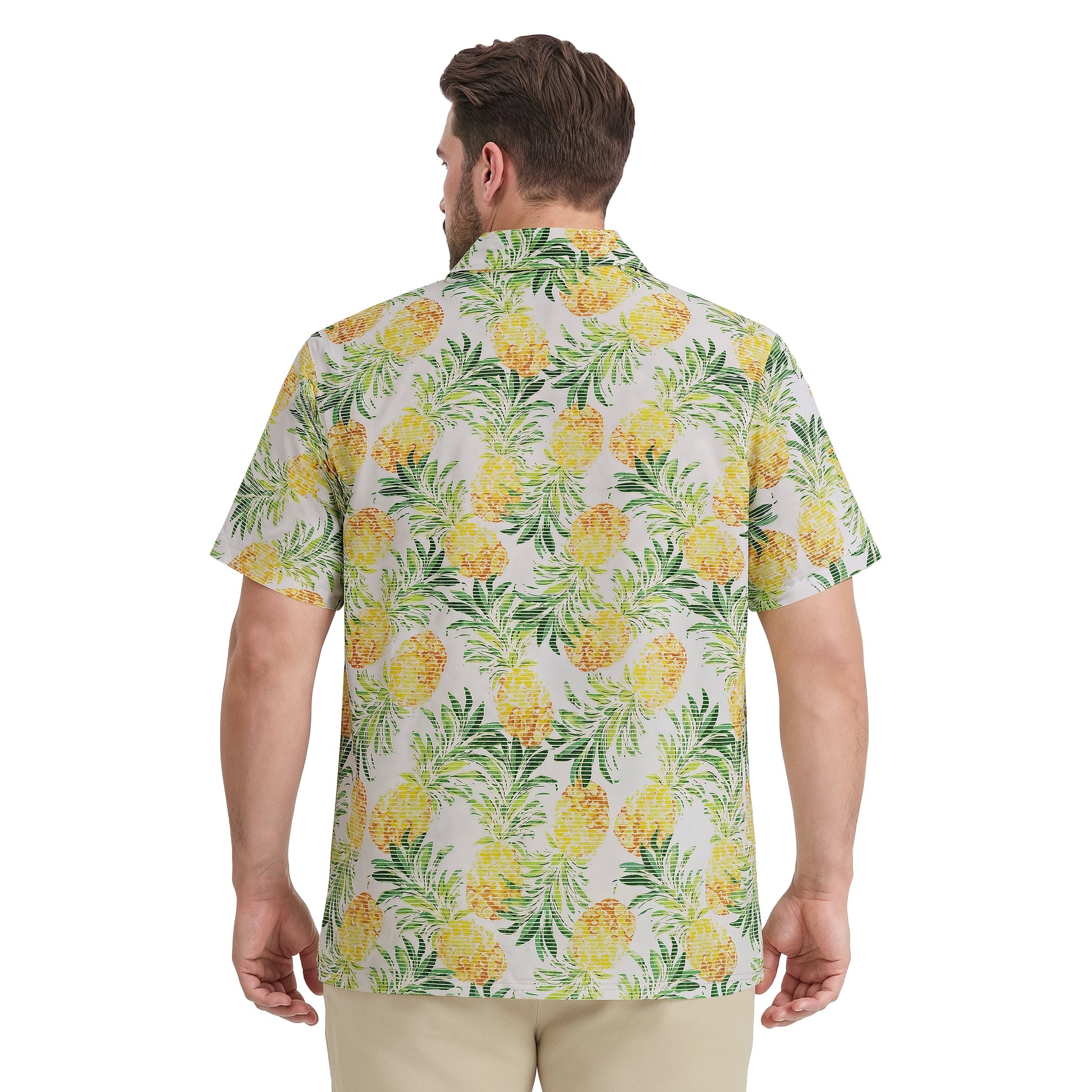 Izod BIG & TALL SUNSHIELD PERFORMANCE S/S PRINTED POLO - LEMON DROP