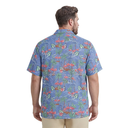 Izod BIG & TALL SUNSHIELD PERFORMANCE S/S PRINTED POLO - VALLARTA BLUE